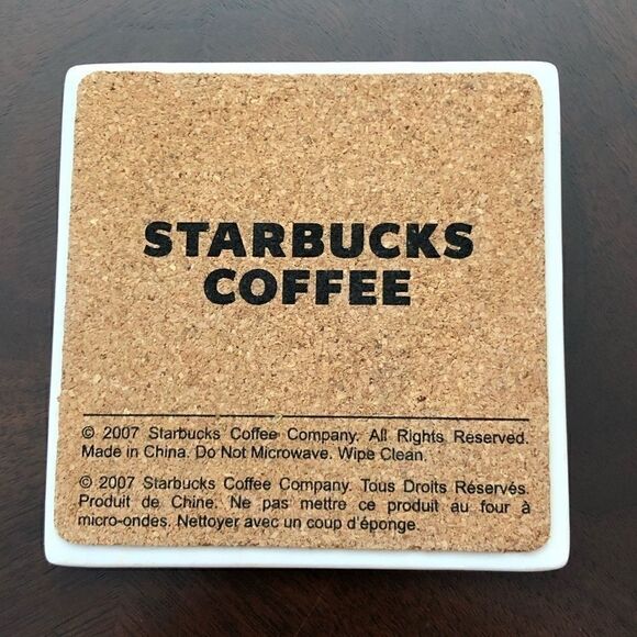 Starbucks Set of 4 Coasters 4”x4” Collector’s Item - Picture 7 of 7